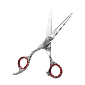 Ciseaux de barbier professionnels pour gauchers de 5,5 pouces, bord de rasoir, tranchants, en acier inoxydable 6CR13, repose-doigts amovible UBI - Product Image 3