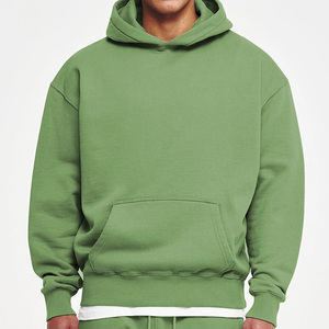 Sudadera con capucha de invierno de moda, amarilla lisa, 100% algodón polar, extragrande, gruesa, cálida, con cremallera completa y cordón a juego - Product Image 5