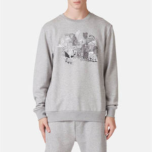 Sudadera con media cremallera de bloques de color personalizados para hombre, de forro polar oversize, mezcla de algodón, estilo urbano, con logo bordado, OEM ODM - Product Image 2