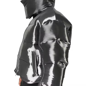 New Latest Fashion Custom High Quality Men <b>Cropped</b> <b>Puffer</b> <b>Jacket</b> for Men Outdoor Winter Windbreaker Metal Down <b>Jacket</b> For Unisex - Product Image 2