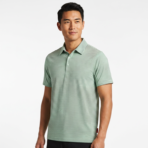 Polo en tricot rayé pour homme, manches courtes, col classique, style décontracté - Product Image 2