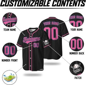 Maillot de baseball personnalisé – Nom d'équipe, numéro, logo personnalisés, maillot à boutons, uniforme d'équipe pour hommes, femmes, jeunes, tout-petits - Product Image 2