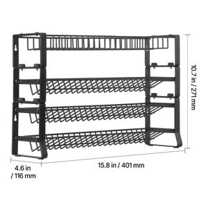 Organisateur d'épices empilable à 4 niveaux détachable, kit de rangement de cuisine pour comptoir avec bocaux à épices - Product Image 2