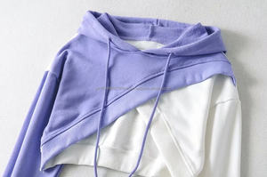 Sudadera Corta Personalizada OEM Más Vendida, Fabricante de Sudaderas Cortas de Color Personalizado para Mujer, Sudadera de Moda - Product Image 2