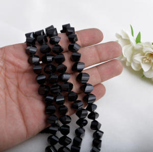 Cuentas de espinela negra natural retorcidas de fantasía, 1 hebra, natural, para la fabricación de joyería fina, piedra preciosa - Product Image 6