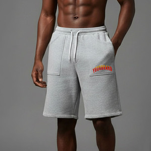 Short de jogging homme 2026 en laine écologique à séchage rapide, anti-plis et respirant, avec logo personnalisé sérigraphié – Grande Vente - Product Image 5