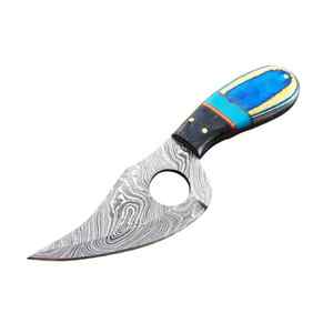 Couteau de survie de poche artisanal personnalisé pour la chasse en plein air, acier Sanmai, design compact et durable, garantie 1 an - Product Image 1