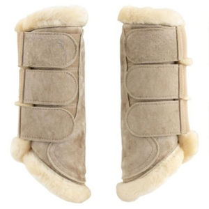 Protège-tendons et protège-essenceurs pour chevaux sur mesure de qualité supérieure, fabriqués au Pakistan, avec rembourrage protecteur et absorbant les chocs, offrant un soutien complet des tendons et des essenceurs, confortables. - Product Image 1