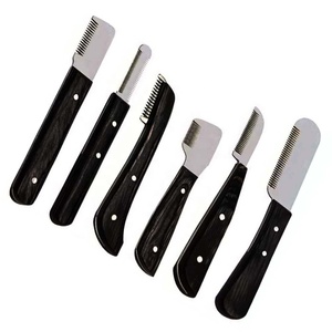 ASAP Pakistan Classic Salon Stainless Steel Stripping Comb Multi Color Wooden Handle Medium Teeth 3-Inch Blade Hardened - Product Image 1