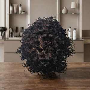 Short Kinky Curl Human <b>Hair</b> Lace Base 100% Density Virgin Brazilian <b>Hair</b> 100% Hand Tied Invisible Knots Parted <b>Bohemian</b> Short - Product Image 1
