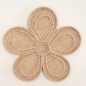 Set of braided rattan <b>flowers</b> wholesale supply luxury wall art eco-friendly wall-mounted pieces - Product Image 4