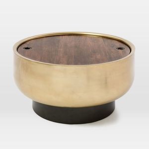 Modern <b>Round</b> Marble Coffee <b>Table</b> With Metal Frame Contemporary Living Room Furniture - Product Image 5