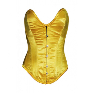 Corsé Dorado Satinado con Botones Frontales, Top Moldeador - Product Image 1