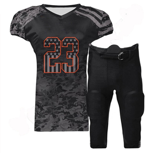 เสื้อฝึกซ้อมอเมริกันฟุตบอลแบบสั้น พิมพ์ลายโลโก้ทีมตามสั่งด้วยเทคนิค Sublimation ระบายเหงื่อได้ดี ต้านเชื้อแบคทีเรีย ระบายอากาศได้ดี แห้งเร็ว - Product Image 1