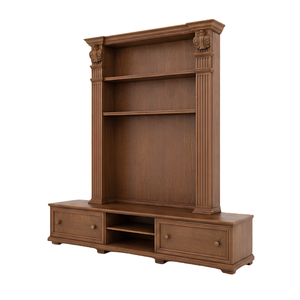 Mueble de TV de Madera de Teca Clásico Personalizado, Mueble de Entretenimiento de Lujo para Hoteles, Villas, Apartamentos y Proyectos de Hostelería - Product Image 3