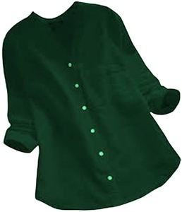 T-shirt en coton personnalisé pour femmes avec bouton de décoration Épaule tombante Long Loose Oversized Streetwear Robe Motif imprimé - Product Image 1