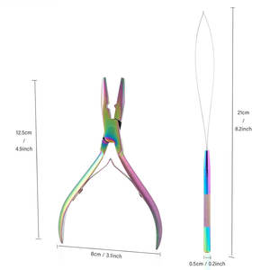 Pinzas de Acero Inoxidable de Color Sólido para Extensiones de Cabello, Herramientas para Colocar Extensiones de Cabello, Venta al Por Mayor - Product Image 3