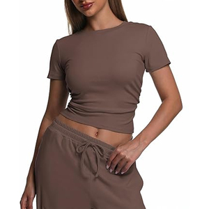 Ensemble de survêtement deux pièces coupe décontractée pour femme avec pantalon à cordon de serrage - Product Image 4