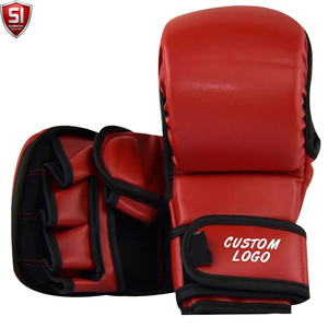 Gants de sparring MMA de haute qualité, sur mesure, en cuir PU, antidérapants, avec sangle de poignet réglable, fermeture auto-agrippante, pour adultes - Product Image 2