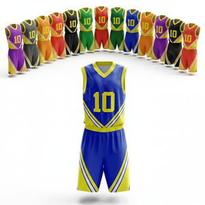 Wholesale Cheap Price Basketball Sportswear Uniform Set Custom Mesh Jersey and Shorts for School Club Tournament Teams uniform - Product Image 1