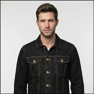 Nueva chaqueta de lona de alta calidad 2025, chaquetas de hombre con diseños OEM, chaqueta vaquera azul lavada personalizada al por mayor - Product Image 1