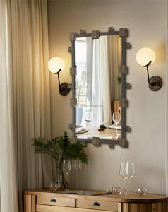 Modern Metal <b>Rectangular</b> Handmade <b>Wall</b> <b>Mirror</b> for Wedding and Home Decor Export Sale - Product Image 6