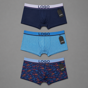 Sous-vêtements pour homme, caleçons boxer en coton extensible, respirant, doux, confortable, ceinture élastique jacquard, logo personnalisé, OEM, étiquette privée - Product Image 3
