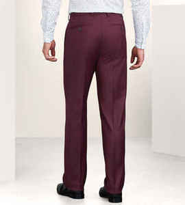 Pantalon de bureau léger coupe droite taille mi-haute avec poches, style décontracté streetwear, pour homme d'affaires, printemps, couleur unie - Product Image 2