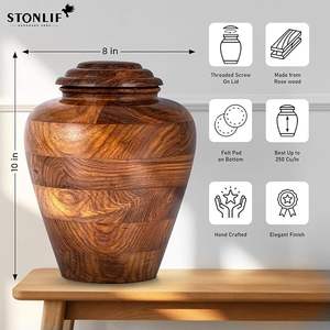 Urna de cremación de madera, urna para cenizas hecha a mano, madera natural pulida, tributo conmemorativo, recuerdo elegante, recuerdo funerario, tradicional - Product Image 4