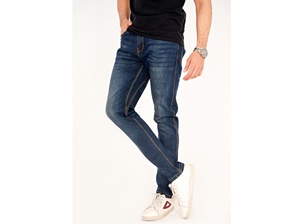 Custom High Street Men's Stretch Denim <b>Jeans</b> Latest Design Plus Size Breathable Comfortable Lightweight Garment Dyed Straight - Product Image 1