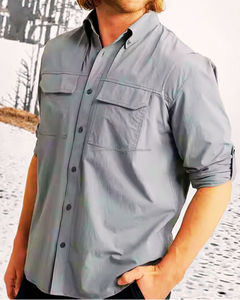 Ropa de Pesca Impermeable con Protección Solar UPF 50, 100% Poliéster, con Impresión por Transferencia de Calor, Color Personalizado y Características Antibacterianas - Product Image 3