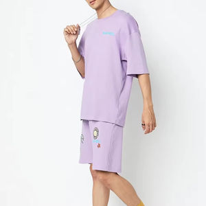 Ensemble de shorts pour hommes en tissu doux et léger, vente en ligne, variété de tailles, couleur personnalisée, marque pure, prix bas, ensemble d'été pour hommes - Product Image 2