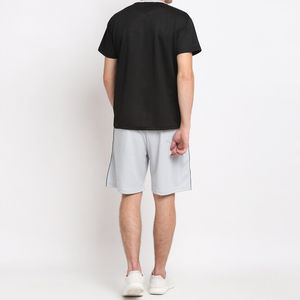 Ensemble de vêtements pour hommes, t-shirt et short en coton, tenue décontractée pour l'été, nouvelle collection, deux pièces - Product Image 5