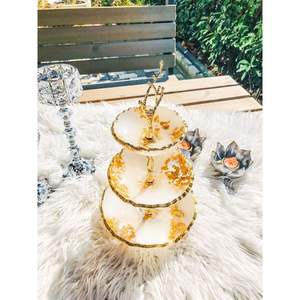 Support à gâteau en résine écologique de qualité supérieure, compatible lave-vaisselle, idéal pour la présentation de gâteaux d'anniversaire, la décoration de tables de mariage et les desserts - Product Image 6
