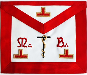 Worshipful Master <b>Apron</b> AASR Hand Embroidered Faux Leather Sew-On Custom 3D Eco-Friendly Triangle Pin Badge Simple Fabric - Product Image 6