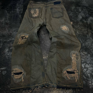 2026 High Quality Lightweight Canvas Distressed Washed Flared Premium Custom Stylish Denim <b>Jeans</b> Quick-Dry <b>Men's</b> - Product Image 4