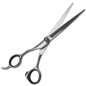 批发高碳不锈钢超剪理发剪人发理疗理发剪带定制标签