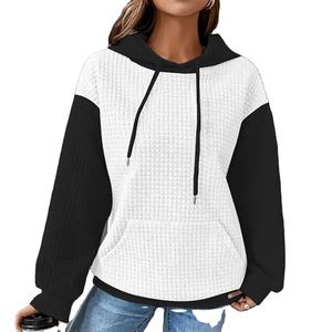Women's Comfy <b>Turtleneck</b> Knit <b>Tops</b> Casual Color Block <b>Long</b> <b>Sleeve</b> Sweatshirt Loose Pullover for Autumn Printed Terry Fabric - Product Image 1