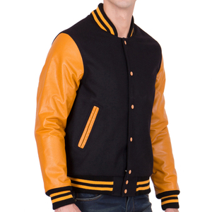 High Street Men's Jackets From Pakistan OEM <b>Service</b> <b>Design</b> Customized Logo Embroidery Printed Satin Varsity Jacket for man - Product Image 3