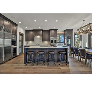 Meubles de cuisine modulaires OEM ODM CANA avec bar à petit-déjeuner pour projets d'appartements – Prix usine - Product Image 3