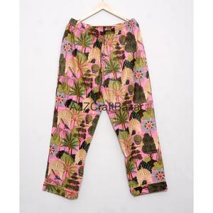 Conjunto de Pijama de 2 Piezas para Mujer, Hecho a Mano, de Lujo, Vintage, Romántico, Clásico, Floral, Otoñal, 100% Algodón, Cintura Elástica, Suave - Product Image 2