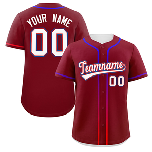 Maillot de baseball violet personnalisé à boutons, uniforme d'équipe, sublimation, polyester anti-humidité, chemise de sport OEM ODM - Product Image 6