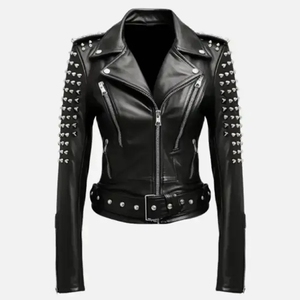 Veste en cuir pour femmes, vêtements de moto, veste en cuir pour femmes, homologation CE approuvée, processus homologué - Product Image 1