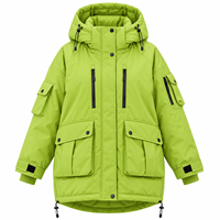 Manteau doublé en polaire pour temps froid, parka d'hiver pour femmes, veste imperméable à capuche, manteau chaud avec rembourrage en coton