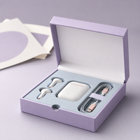 Boîte cadeau magnétique en carton rigide haut de gamme personnalisée avec doublure en éponge, écologique, gaufrage à sec, électronique OEM