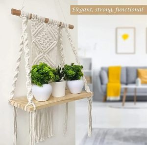 Tapiz de Pared de Macramé Bohemio Indio de Algodón Tejido a Mano, Ideal para Dormitorio, Pasillo, Habitaciones Infantiles y Juveniles, para Toda Ocasión - Product Image 1