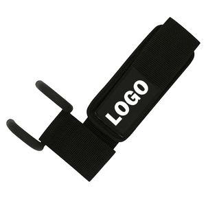 Custom Logo High Quality Weight Lifting Grips with Wrist <b>Band</b> Steel Rod Hooks Padded Strap Pull-ups Anti-Slip Features - Product Image 6