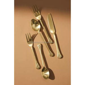 Juego de Cubiertos Antiguos de Metal, Artesanía Metálica, Decoración de Mesa para Aniversarios y Fiestas de Compromiso, Cubertería de Metal con Acabado en Oro Rosa - Product Image 5