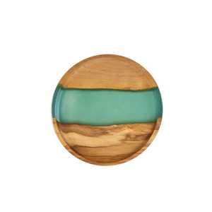 Plateau de service en résine de noyer, fait main, écologique, résistant au lave-vaisselle, idéal pour les mariages – Meilleures ventes - Product Image 1