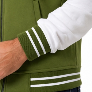 Veste varsity premium pour homme, style vêtements d'équipe personnalisés, confortable pour tous les jours, mode streetwear moderne, veste varsity zippée pour homme - Product Image 6